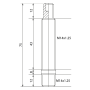 EvoCorse шпилька колесная (M14X1.25 /75 mm./шестигр.), черный