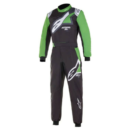 Alpinestars KMX-9 v2 GRAPHIC комбинезон для картинга, черный/зеленый/белый, р-р 40