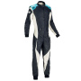 OMP TECNICA EVO (2020MY) комбинезон для автоспорта, темно-синий/белый/голубой, р-р 50