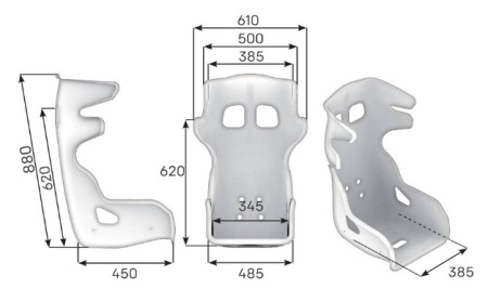 OMP HTE EVO OFFROAD кресло для автоспорта, черный 