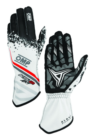 OMP KS-2 ART перчатки для картинга, белый/черный/красный, р-р 4