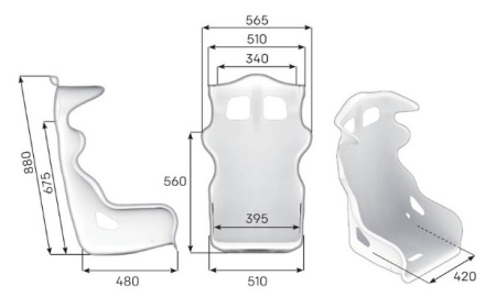 OMP RS-PT 2 кресло для автоспорта, черный