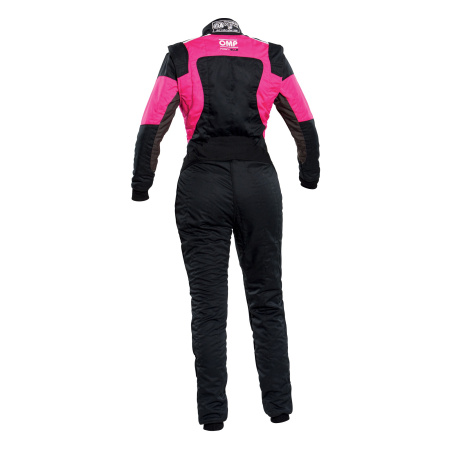 OMP FIRST ELLE комбинезон для автоспорта, черный/розовый, р-р 40