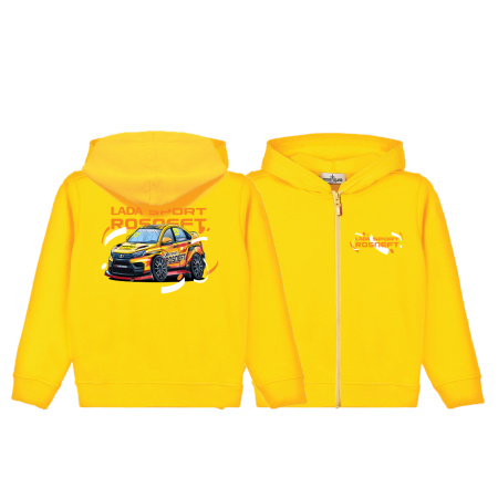 LADA Sport VESTA SPORT кофта детская на замке, желтый, р-р 128 см