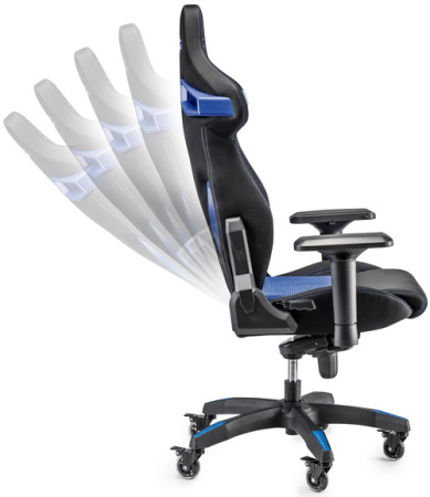 Sparco STINT кресло офисное (текстиль), черный/синий