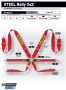 Sabelt STEEL Rally 3x2 ремни для автоспорта (6-ти точ.)/(3"+2"/pull down), красный